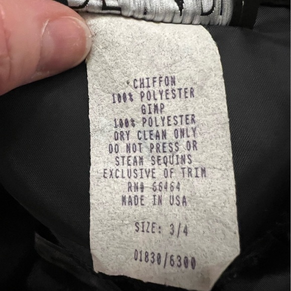 Women’s vintage Y2K Halter Empire Whimsy Goth Black Sequin Gown sz 3/4 USA Made - Picture 9 of 11